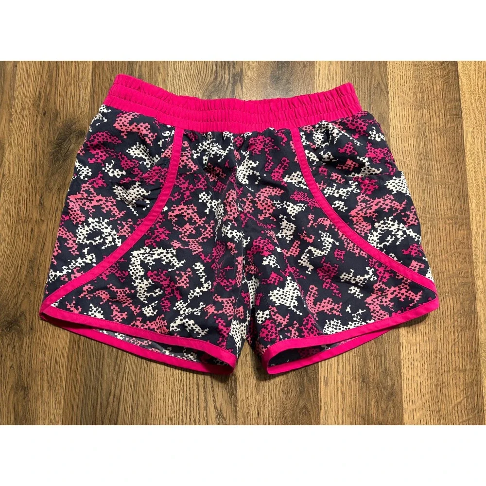 Columbia Sportswear Shorts Girls Size L 14/16 Pink Pixel Camo Omni-Shade Shorts